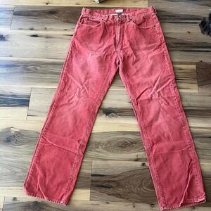 Vintage J. Crew men's red corduroy pants. 100% cotton made in Macau TS-1129 A